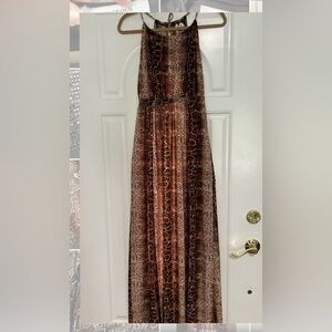 Snake Print Maxi Dress